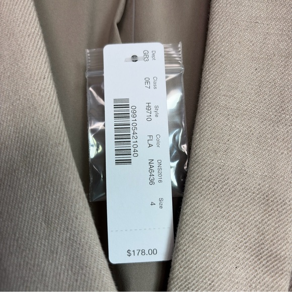 J Crew Parke Blazer Sz 4 Flax Beige Linen Blend Single Button Jacket NWT Career - Picture 2 of 14